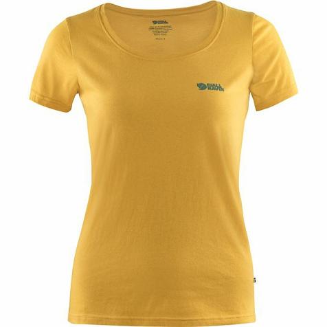 Fjallraven Women Logo T-Shirt Yellow PH301674 Philippines